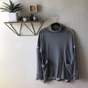 FREE PEOPLE Grey Cowl neck/ Turtleneck Sweater